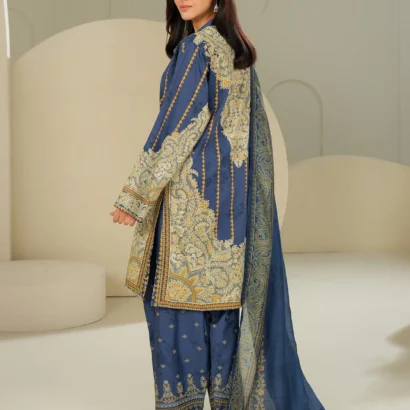 3 Piece Satin Suit-Paste Print