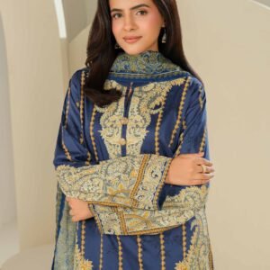 3 Piece Satin Suit-Printed