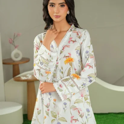 2 Piece Cambric Printed Suit