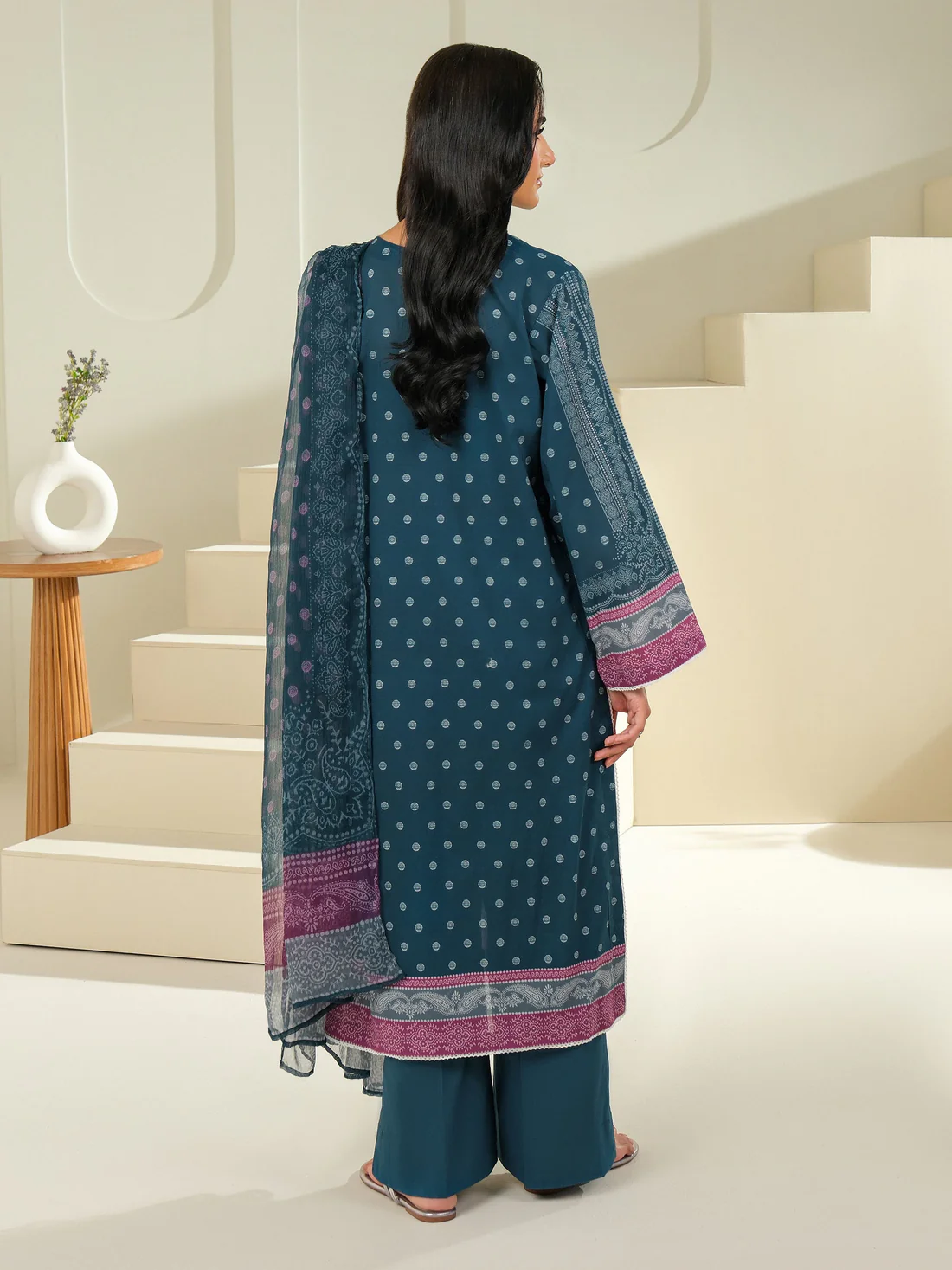 3 Piece Cambric Suit-Printed