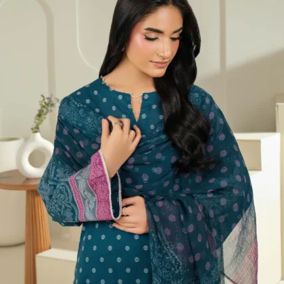 3 Piece Cambric Suit-Printed