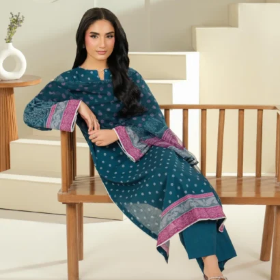 3 Piece Cambric Suit-Printed