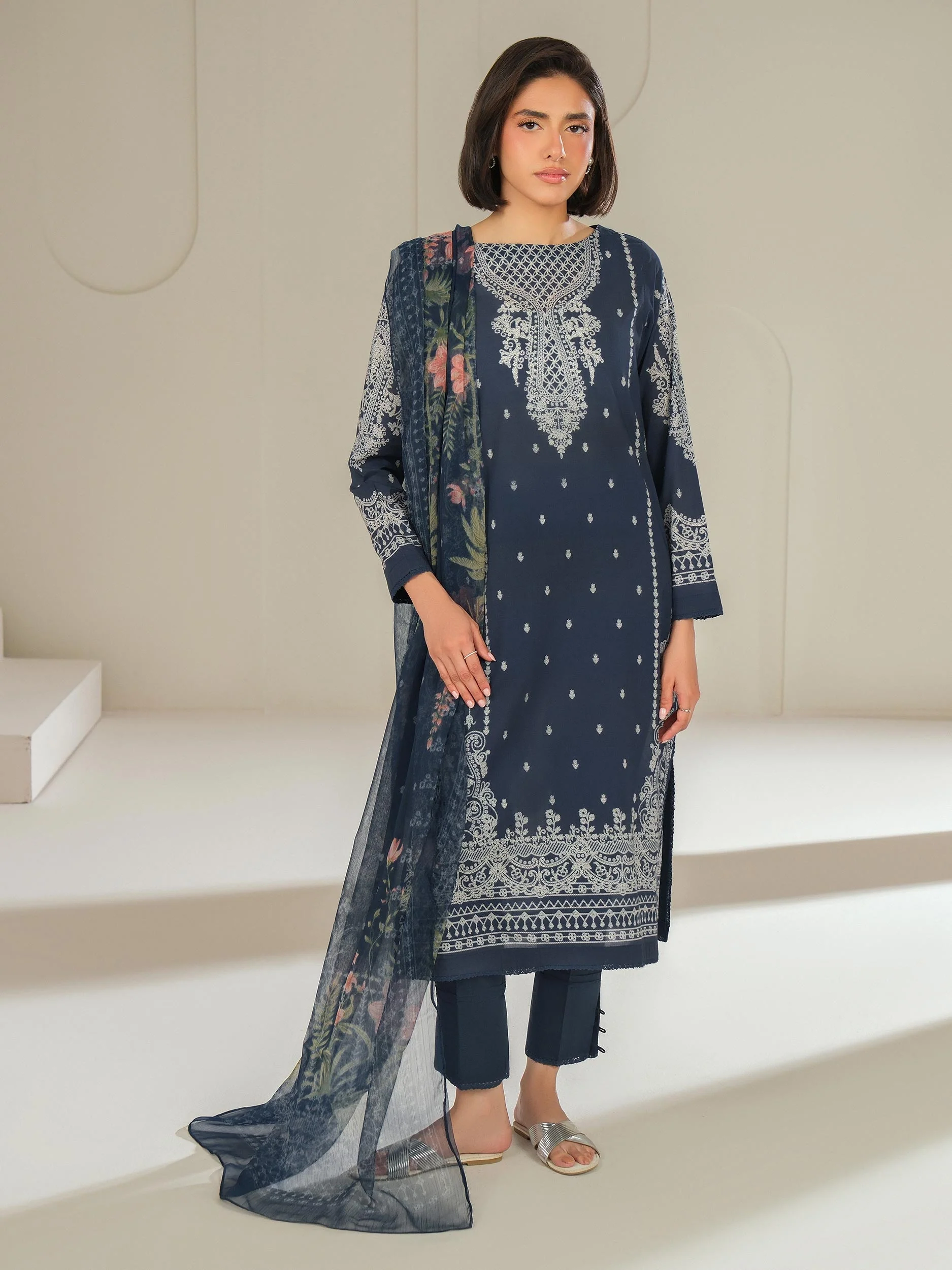 3 Piece Blue Cambric Suit