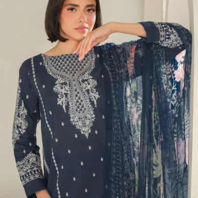 3 Piece Blue Cambric Suit