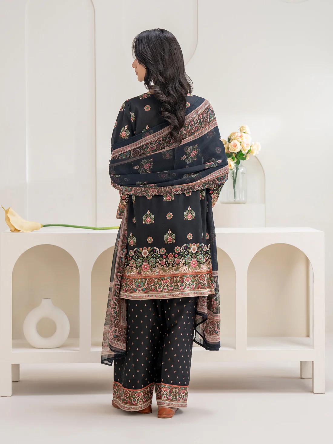 3 Piece Cambric Suit-Printed