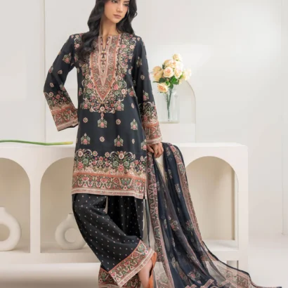 3 Piece Cambric Suit-Printed