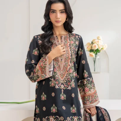 3 Piece Cambric Suit-Printed