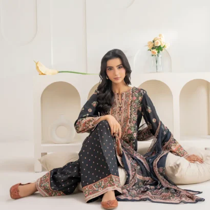 3 Piece Cambric Suit-Printed